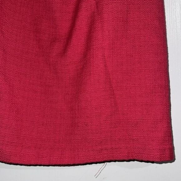 East 5th Pink Textured Knee-Length Skirt With Gold Zipper Accents Size 4 Cotton/ - Picture 4 of 7
